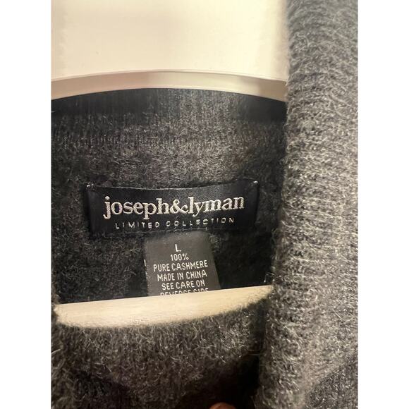 Joseph & Lyman Men’s Minimalist Cashmere Turtleneck Sweater Gray - Picture 8 of 9